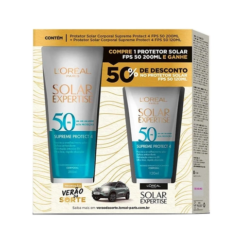 Kit Protetor Solar Loréal Paris Expertise Fps50 200ml + 120ml