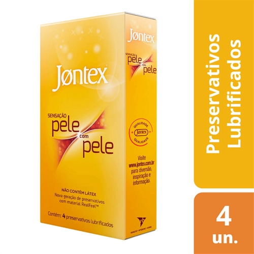 Preservativo Jontex Pele Com Pele 4 Unidades