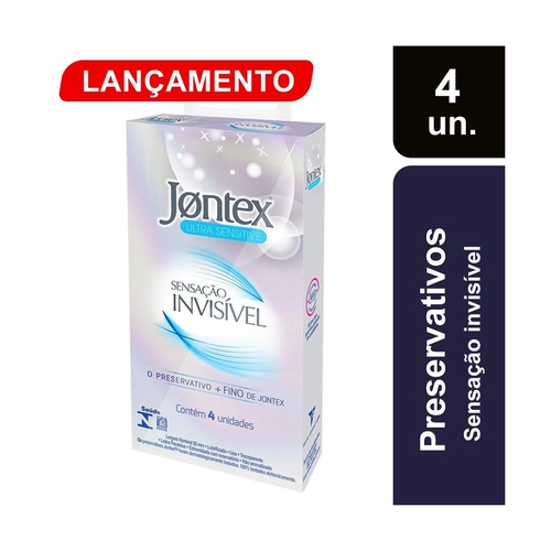 Preservativo Jontex Sensação Invisivel 4 Unidades