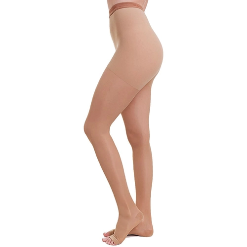 Meia Venosan Comfortline 20-30 Panturrilha M Curta Pé Aberto Bege