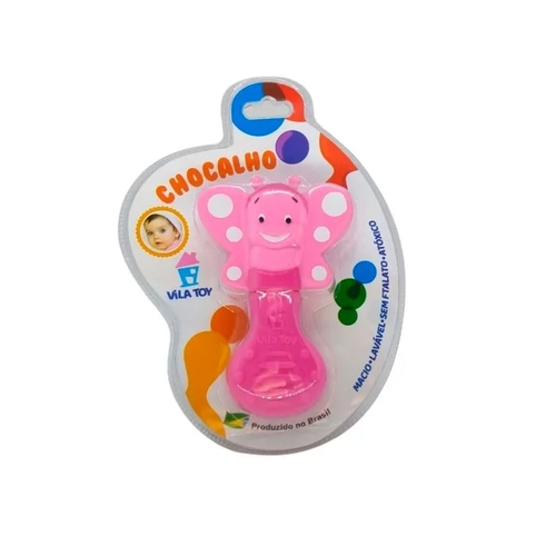 Chocalho Vila Toy Brinquedo 100911 Abelha Rosa