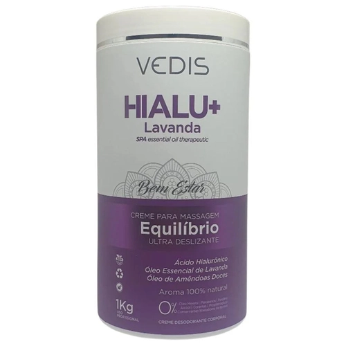 Creme De Massagem Hialu + Equilíbrio Veddis 1Kg