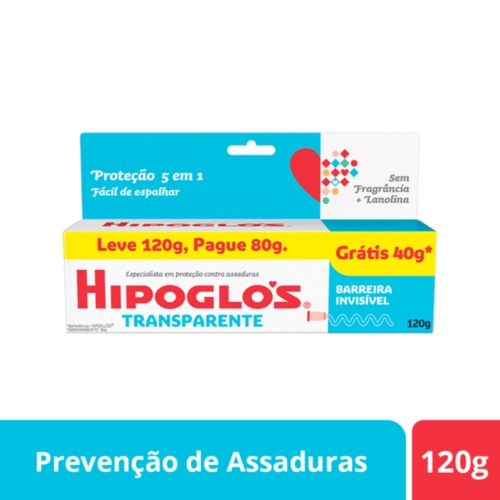 Creme Preventivo de Assaduras Hipoglós Transparente Leve 120G Pague 80G