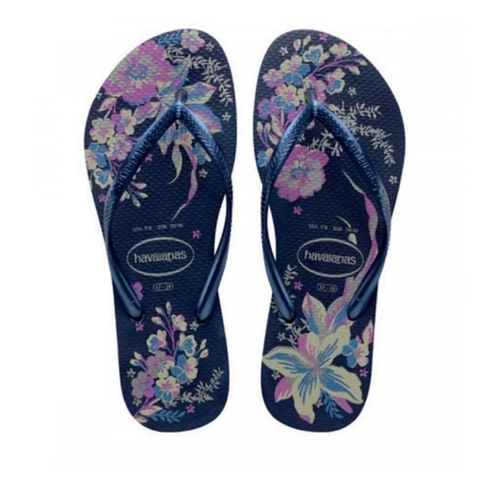 Chinelo Havaianas Slim Or Marinho Metal 35/36