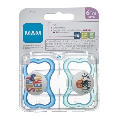 Chupeta Air Mam 2835 F2 Azul 2Un