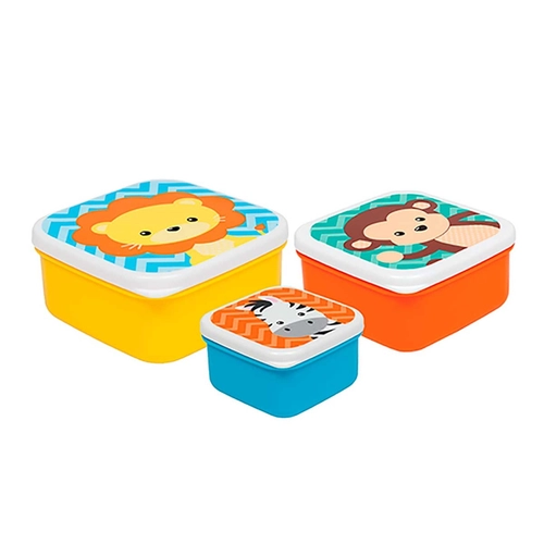 Potes Com 3 Unidades De Animais Buba 11383