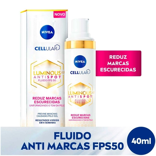 Fluído Facial Nivea Cellular Luminous 630º Antispot Fps50 Reduz Marcas Escurecidas 40ml