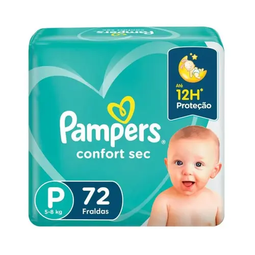 Fralda Pampers Confort Sec Fb P 72Un