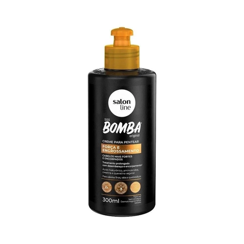 Creme Para Pentear S.O.S Bomba Forca E Engrossamento Salon Line 300Ml