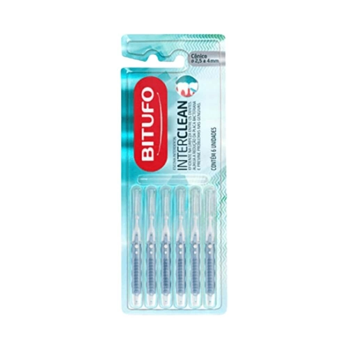Escova Dental Bitufo Interclean Cônica 6 Unidades