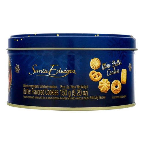 Biscoito Santa Edwiges Lata Natalina 150G