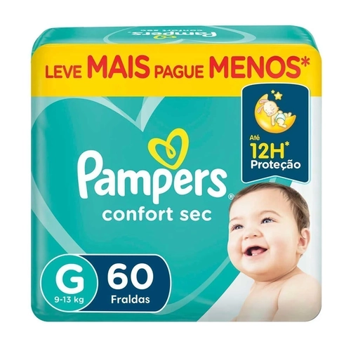 Fralda Pampers Confort Sec Fb G 60Un
