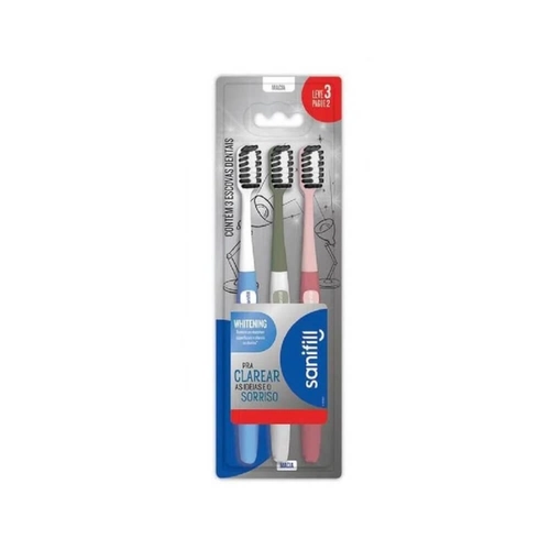 Kit Escova Dental Sanifill Whitening 3 Unidades