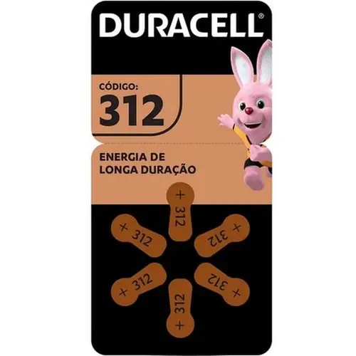 Pilha Duracell Auditiva 312 Size