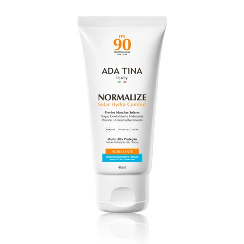 Protetor Solar Facial Ada Tina Normalize Hydra Comfort Fps90 40ml