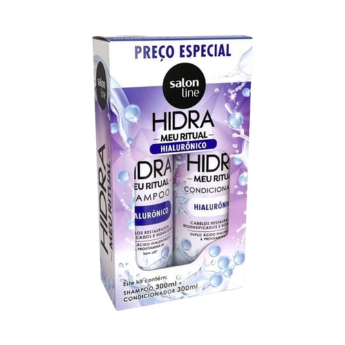 Kit Shampoo Hialuronico+Condicionador 300Ml Salon Line