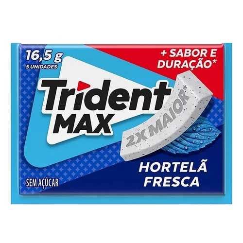 Chiclete Trident Max Hortelã 5Und