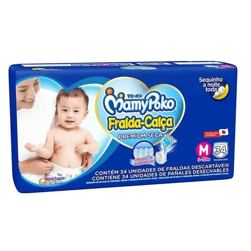 Fralda Mamypoko Calca Mega M 34Un