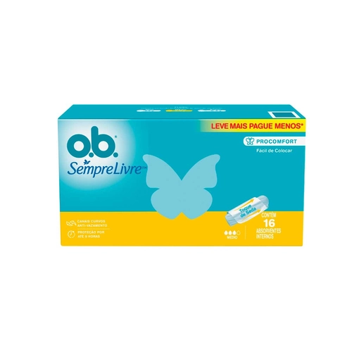 Absorvente Interno Ob Pro Comfort Médio 16 Unidades