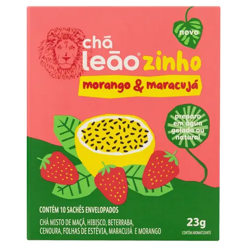 Cha Matte Leão Kids Morango+Maracuja 10 Sache