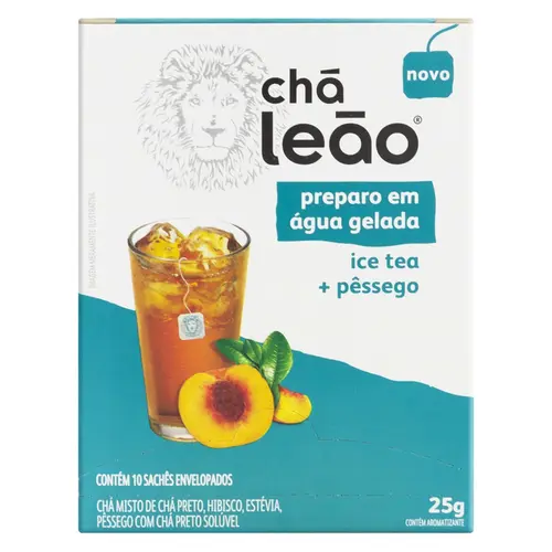 Cha Matte Leão Cold Brew Ice Tea+Pessego 10 Sache