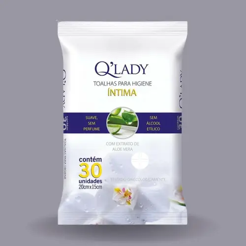 Toalha Umedecida Íntima Q Lady 25 Unidades