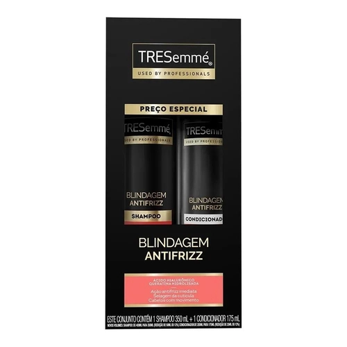 Kit Tresemmé Blindagem Antifrizz Shampoo 350ml + Condicionador 175ml