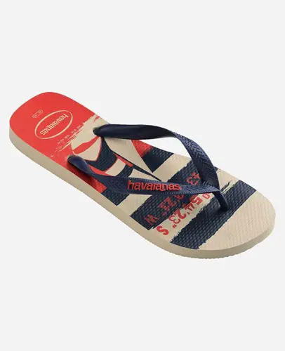 Chinelo Havaianas Top Nautical Bege Palha 39/40