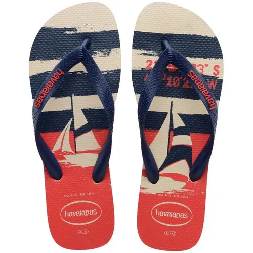 Chinelo Havaianas Top Nautical Bege Palha 37/38
