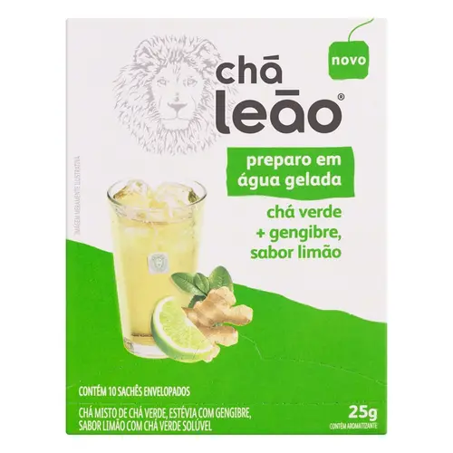 Cha Matte Leão Cold Brew Cha Verde+Geng+Limao 10 Sache 12G