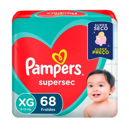 Fralda Pampers Supersequinha Jumbo Xg 68Un
