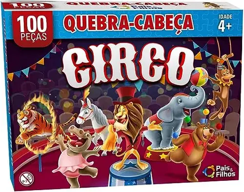 Brinquedo Quebra-Cabeca Circo 100Pcs