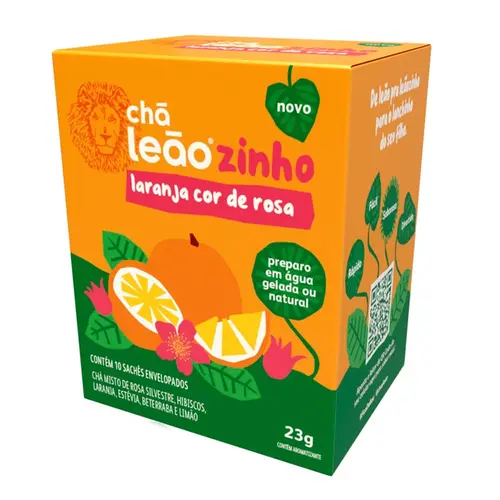 Cha Matte Leão Kids Laranja Rosa 10 Sache