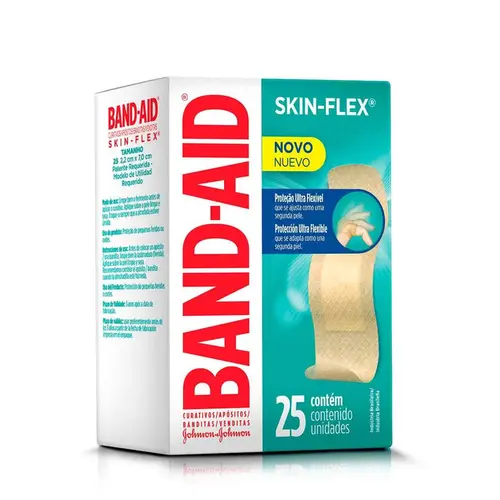 Curativo Band Aid Skin Flex 25 Unidades