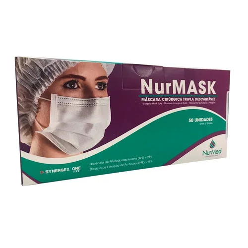 Mascara Descartavel Branca Nurmask/Kdu 50Un