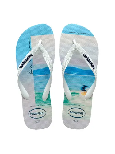 Chinelo Havaianas Hype Branco Azul Marinho 39/40