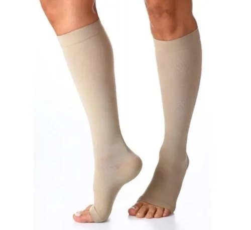 Meia Sigvaris Select Comfort Premium Panturrilha P1 20/30 Pé Aberto Natural