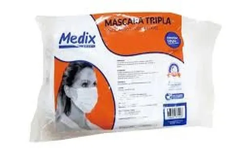 Mascara Cirurgica Adulto Saquinho Medix 50Un