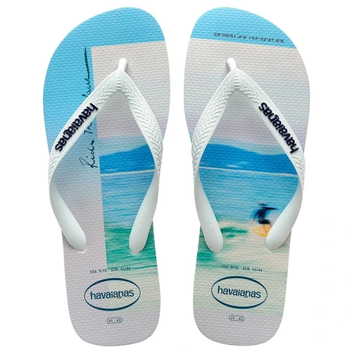 Chinelo Havaianas Hype Branco Azul Marinho 41/42