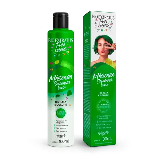 Mascara Colorante Fun Colors Verde Bio Extratus 100Ml