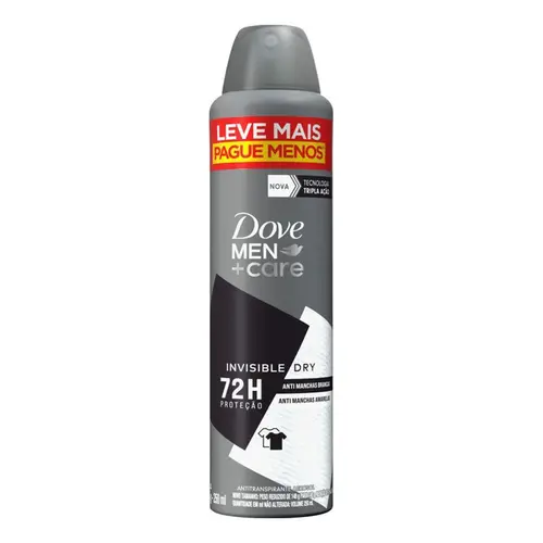 Desodorante Aerosol Dove Men+Care Invisible Dry 250ml Leve Mais Pague Menos