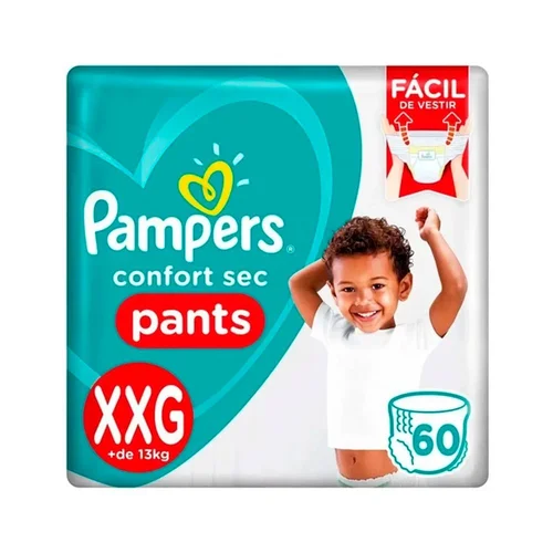 Fralda Pampers Confort Sec Pants Top Xxg 60Un