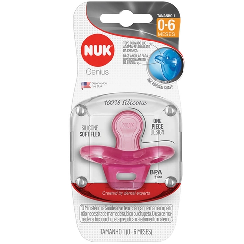Chupeta Sensitive Nuk 100% Silicone 7329 F1 Girl