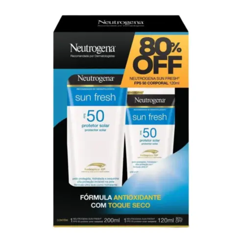 Kit Protetor Solar Neutrogena Sun Fresh Fps50 200ml + 120ml Corporal