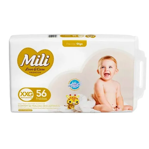 Fralda Mili Love Care Giga Xxg 56Un