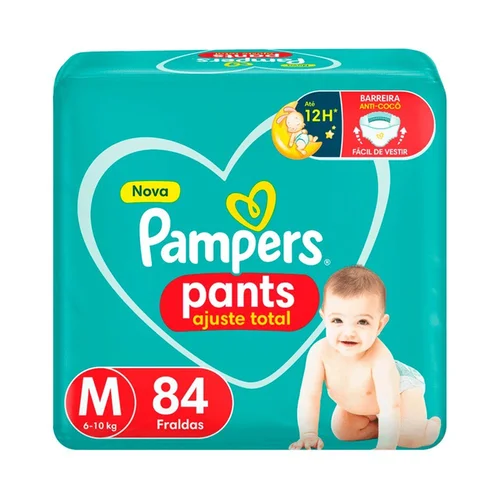 Fralda Pampers Confort Sec Pants Top M 84Un