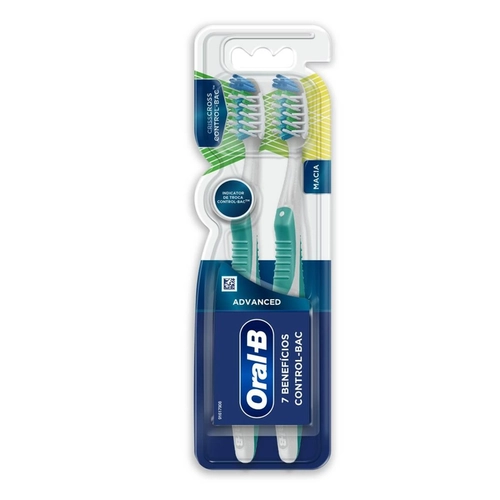 Kit Escova Dental Oral-B Advanced 7 Benefícios Control Bac 2 Unidades