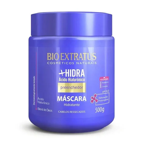 Mascara Hidratante +Hidra Acido Hialurônico Bio Extratus 500G