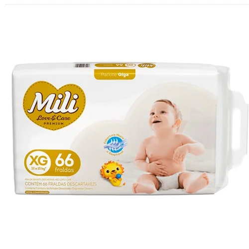 Fralda Mili Love Care Giga Xg 66Un