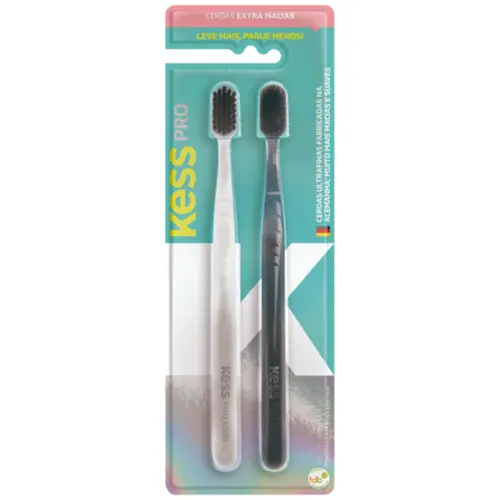Kit Escova Dental Kess 2533 Pro Bw 2 Unidades Extra Macia